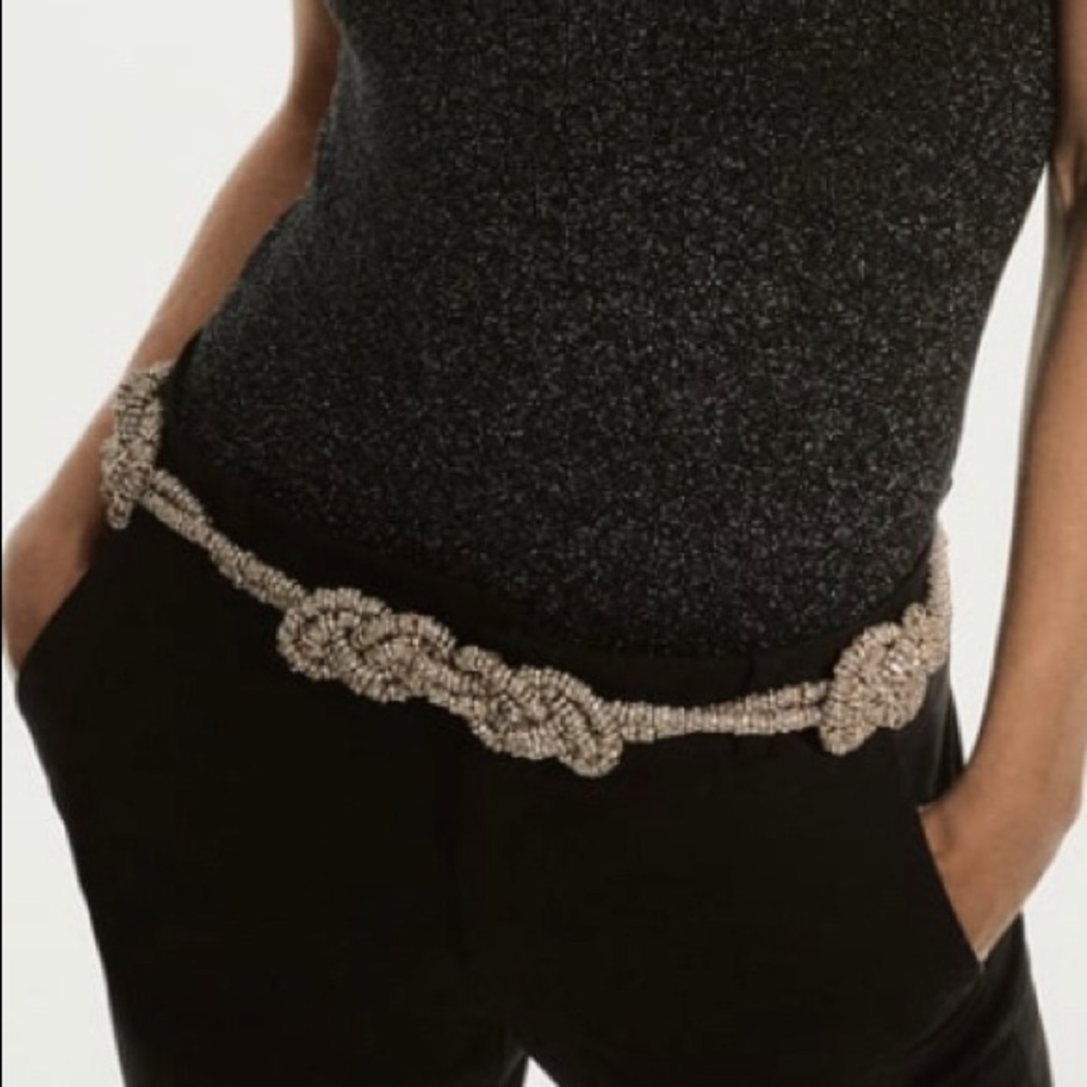 ZARA SPARKLY KNOTTED BELT